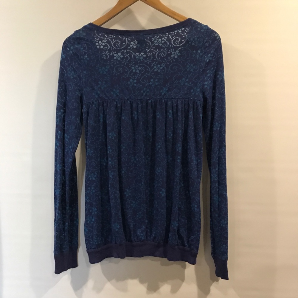 🚌 Free People | burn out Henley long sleeve tee M - Picture 6 of 7